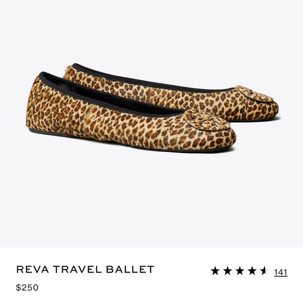 Tory Burch Reva Leopard Print Ballet Flats
